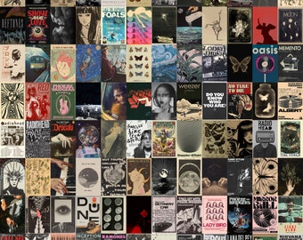 Kit de collage mural féerique grunge, décoration de chambre grunge, affiches vintage, affiches féerique grunge, collage mural 100 JPG en téléchargement numérique