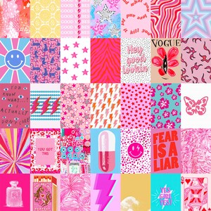 Rosa Preppy Wand-Collage - Preppy Zimmer Dekor, 150 JPGs Bild 5