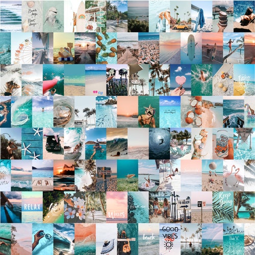 100 Blue Aesthetic Digital Collage Kit Dark Blue Wall - Etsy
