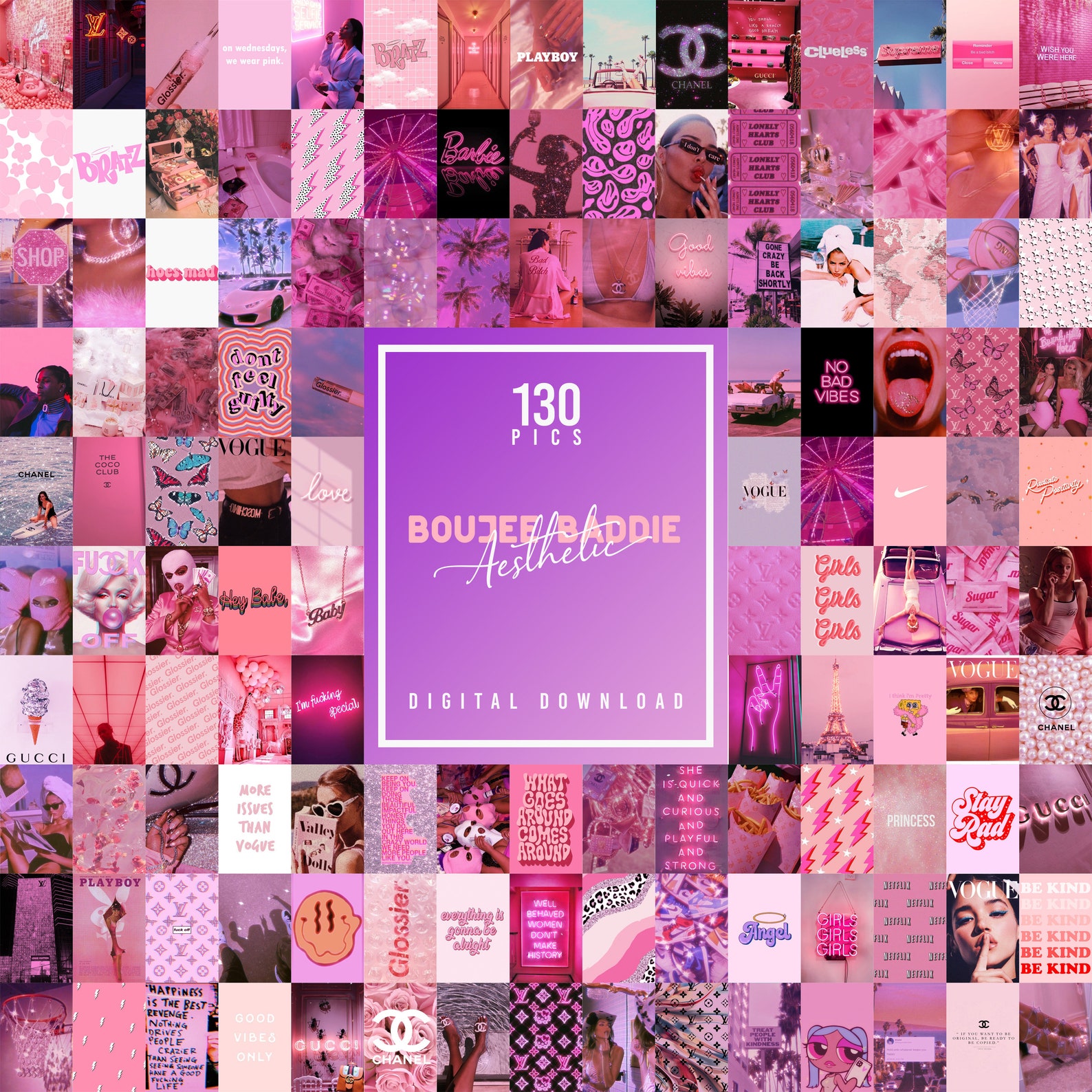 Baddie Aesthetic Wall Collage