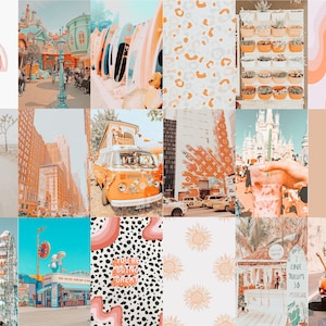 Peach Aesthetic Wall Collage Kit, Peach Aesthetic Room Decor, VSCO ...