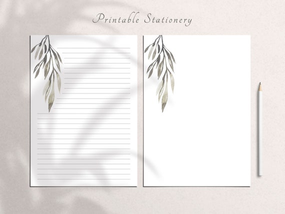Printable Stationery Paper Minimalist Writing Paper - Etsy