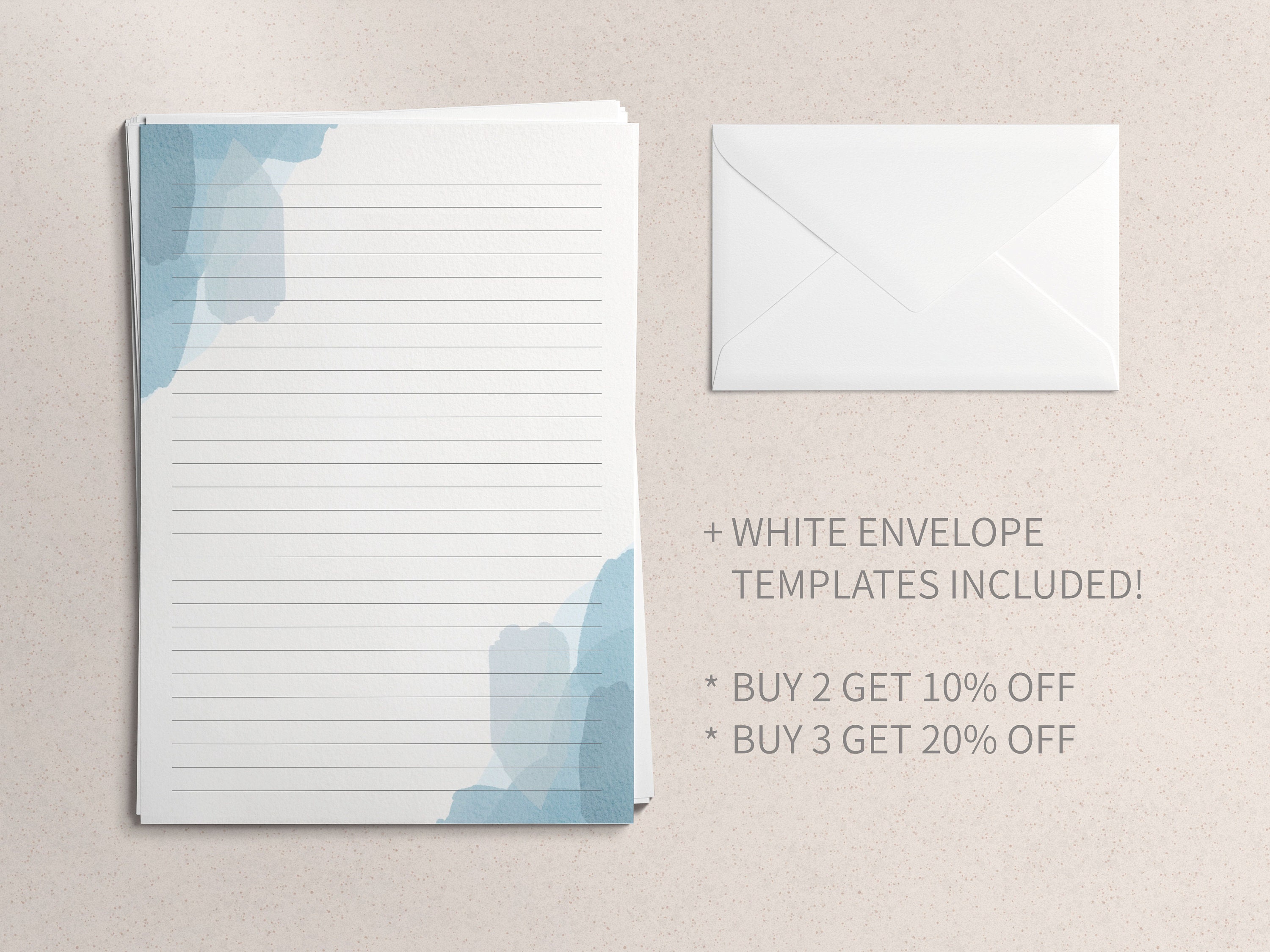 Printable Letter Writing Set A4 US Letter Lined Unlined Etsy España