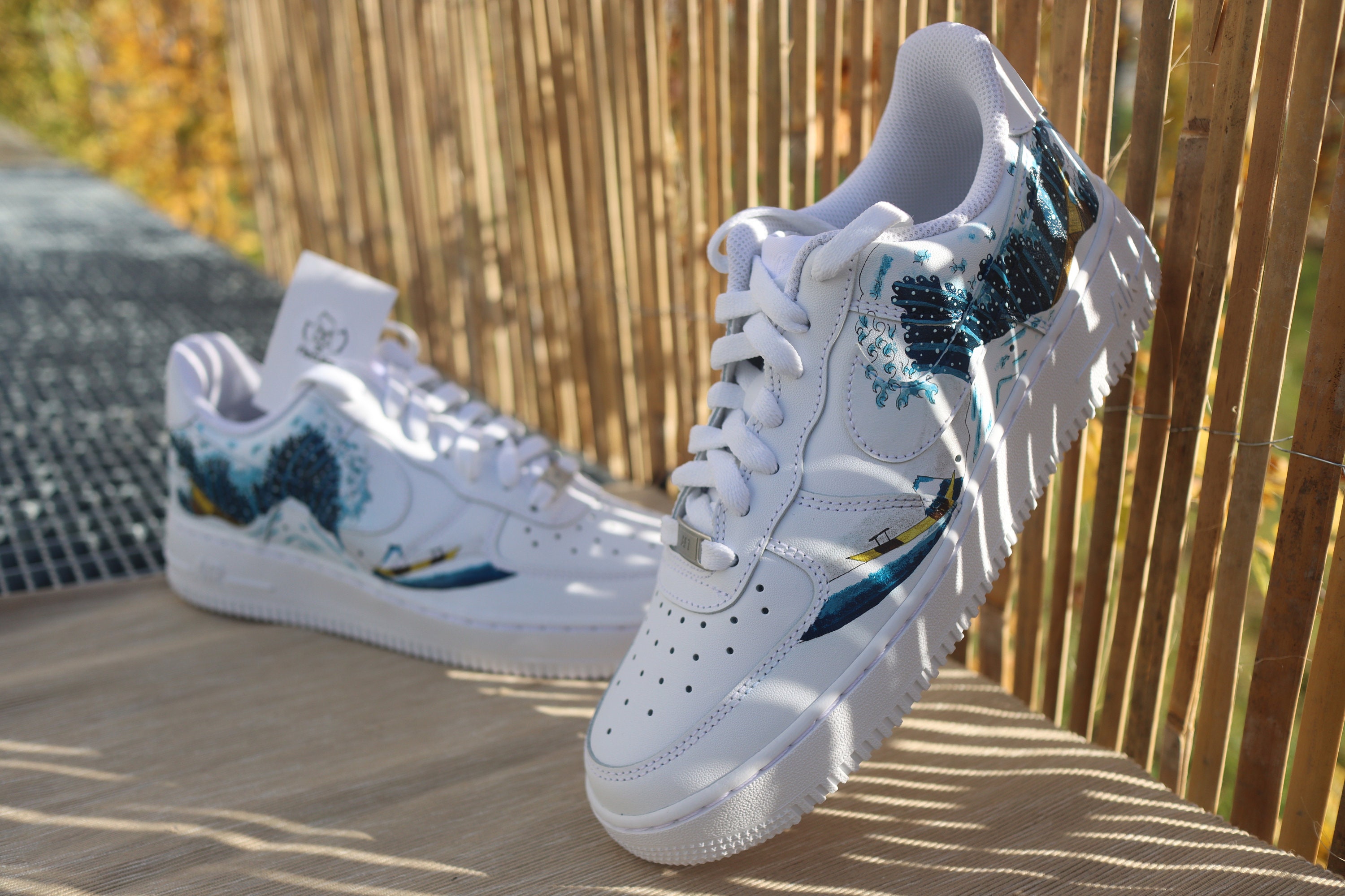 Custom Nike Air Force 1 - Great Wave Off Kanagawa - Custom Nike Shoes