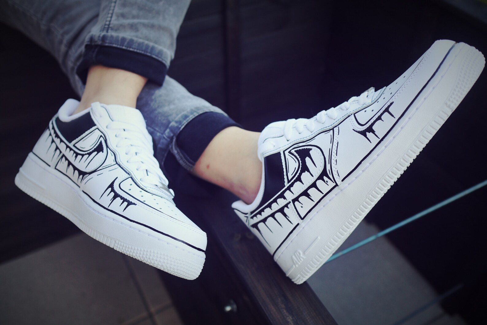 Premium Custom: Nike Air Force 1 Comic/Cartoon Style II | Etsy