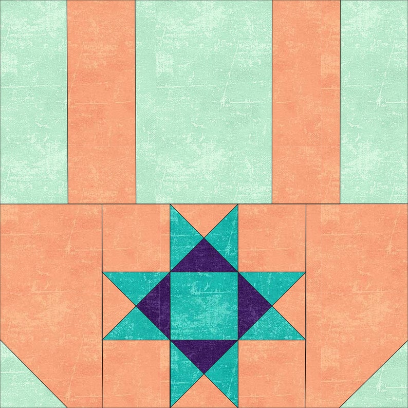 Picnic Basket Quilt Block Etsy