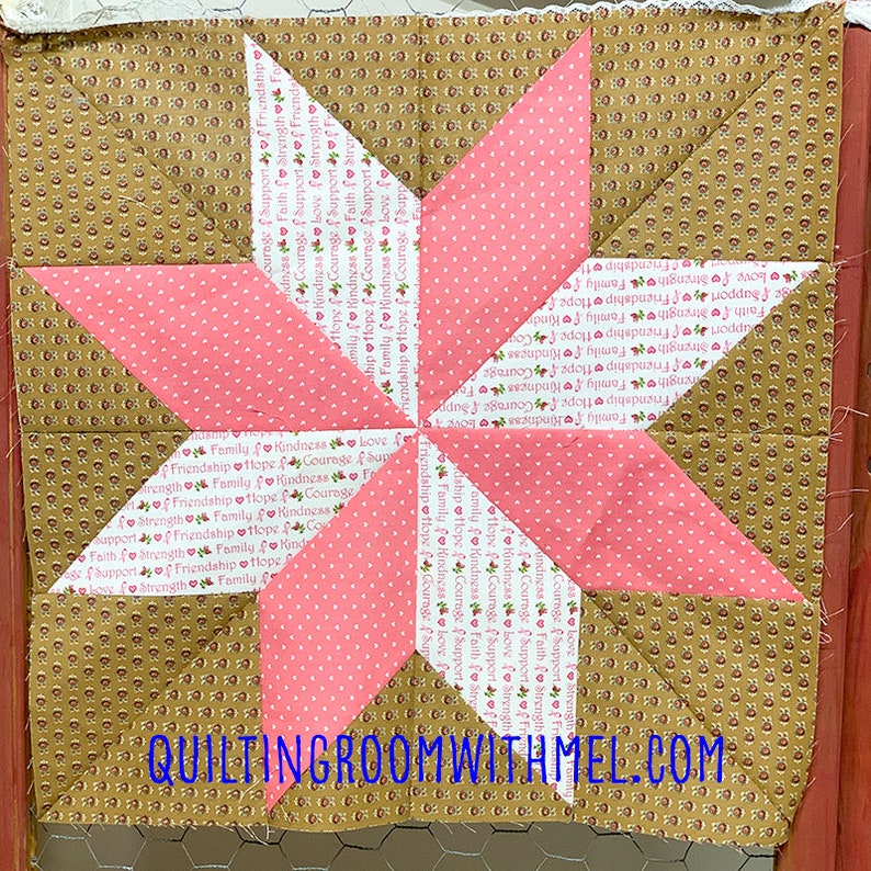 No Yseam Lemoyne Star Quilt Block Etsy