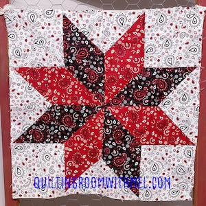 No Y-Seam LeMoyne Star Quilt Block