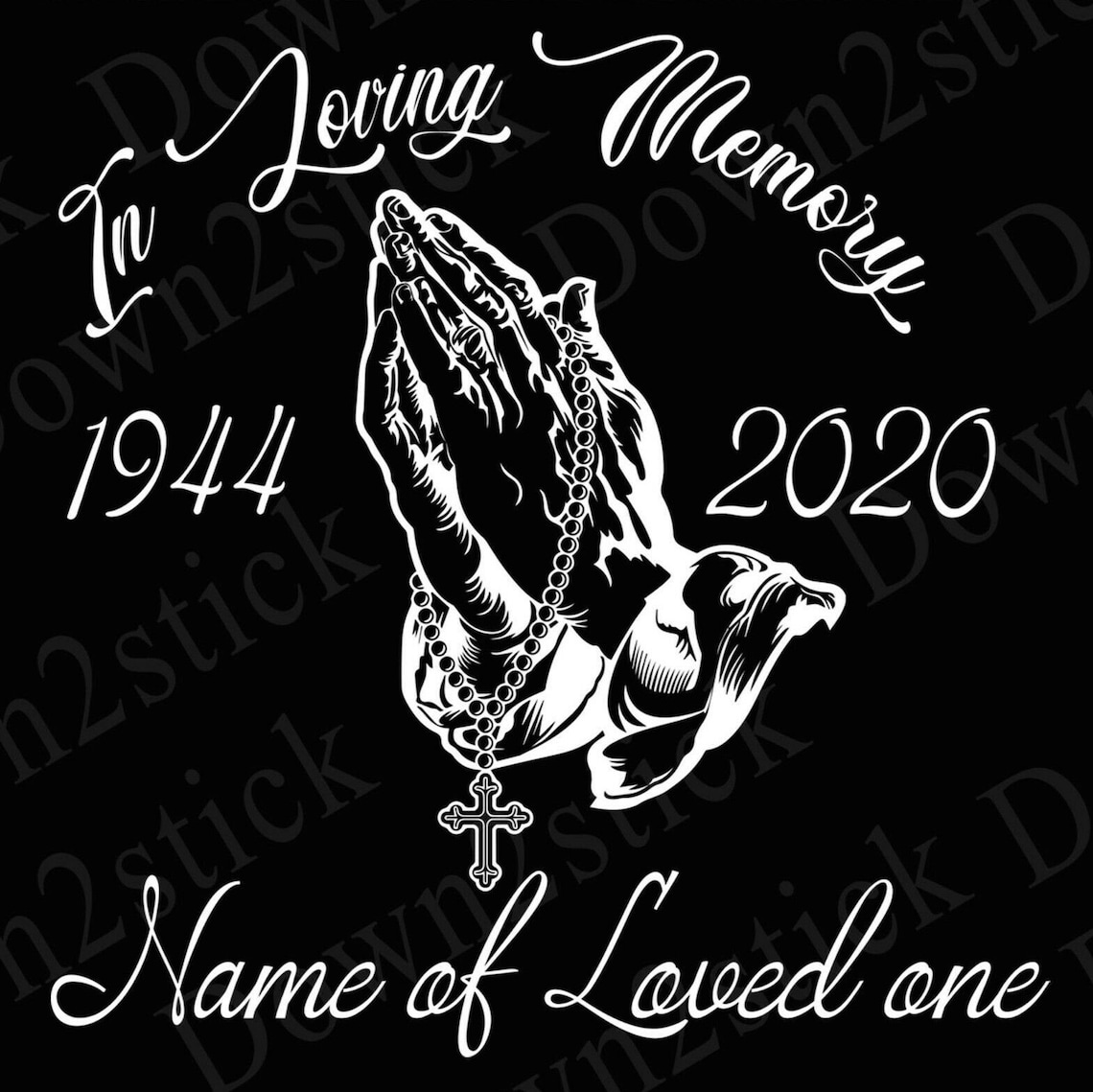 In Loving Memory Diecut Vinyl Window Decal Sticker Car Truck Etsy