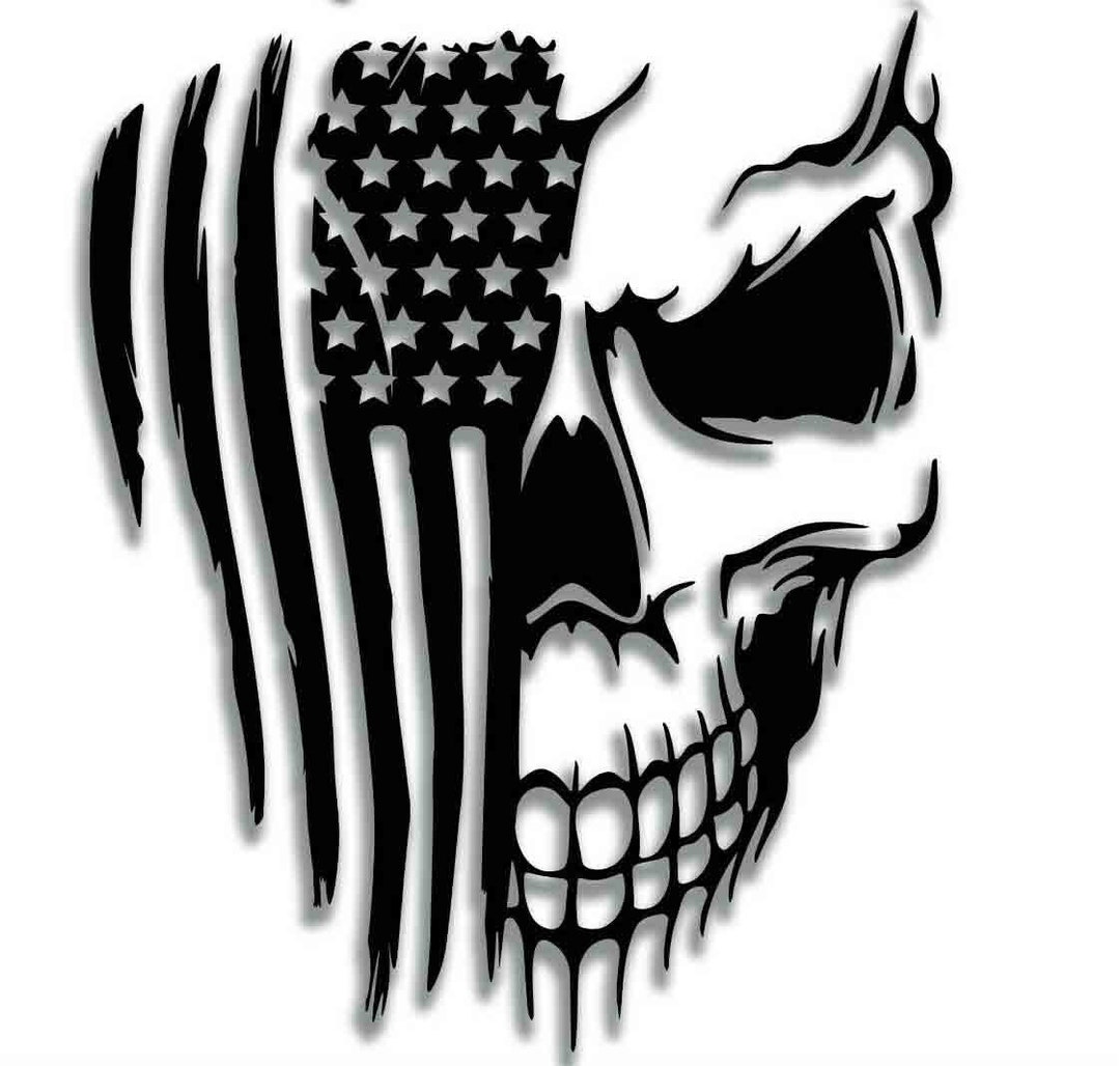 Leasinder 23.6'' Distressed American Flag Decal USA US Flag Tailgate Vinyl Decal Stickers Hood Stripe Decal Graphic Waterproof Sticker for Car Truck Wall Window Door Windshield Decoration (1PairBlack