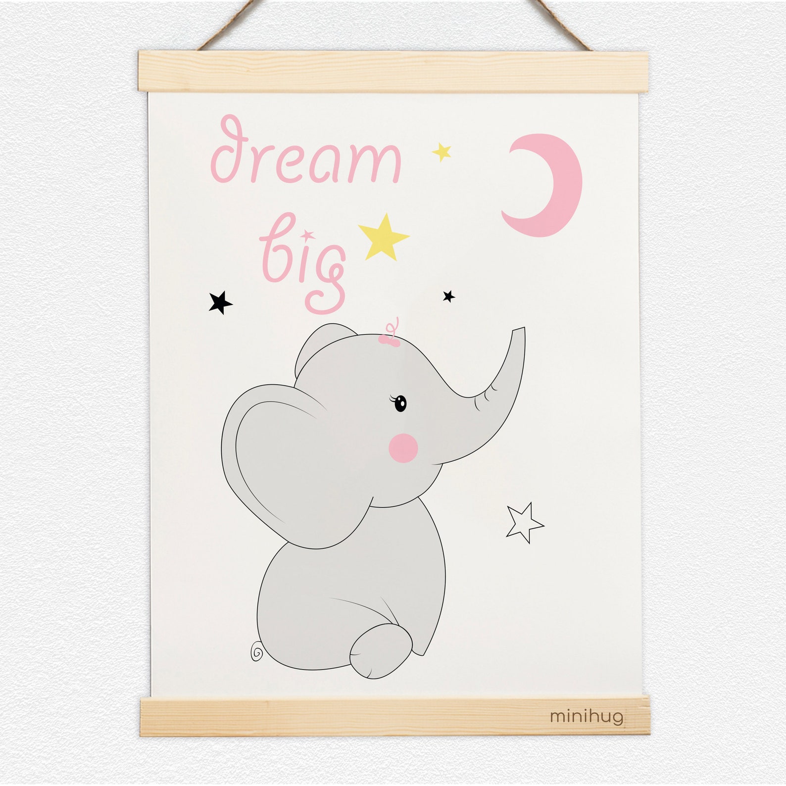 Elephant Nursery Prints One Print Nursery Decor Nursery Etsy