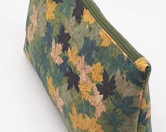 Cork leather makeup/wash bags