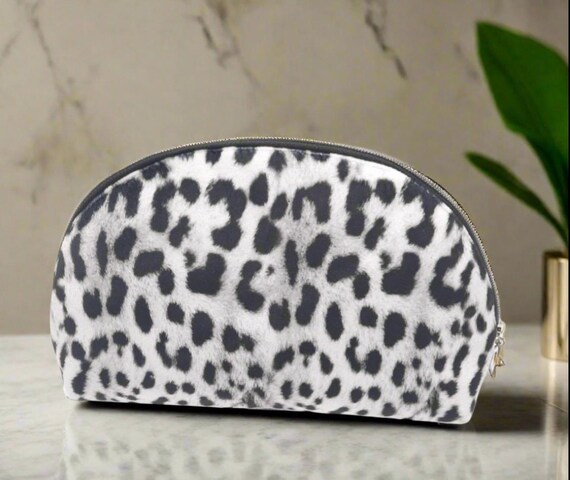 Heavy Velvet Half Moon Shaped Makeup/cosmetic Bag Israel