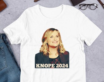 Leslie Knope 2024 For President T-shirt a maniche corte unisex da donna da uomo Parks and Rec