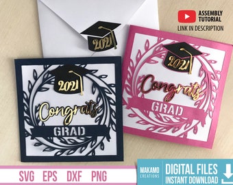 Download Graduation Card Svg Etsy