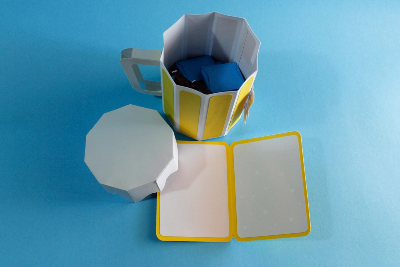 Father's Day Beer Mug Gift Box Card SVG Template. DIY Etsy