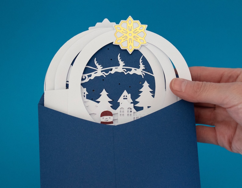 3D Pop up Christmas Card SVG Christmas Card Cricut Handmade Etsy