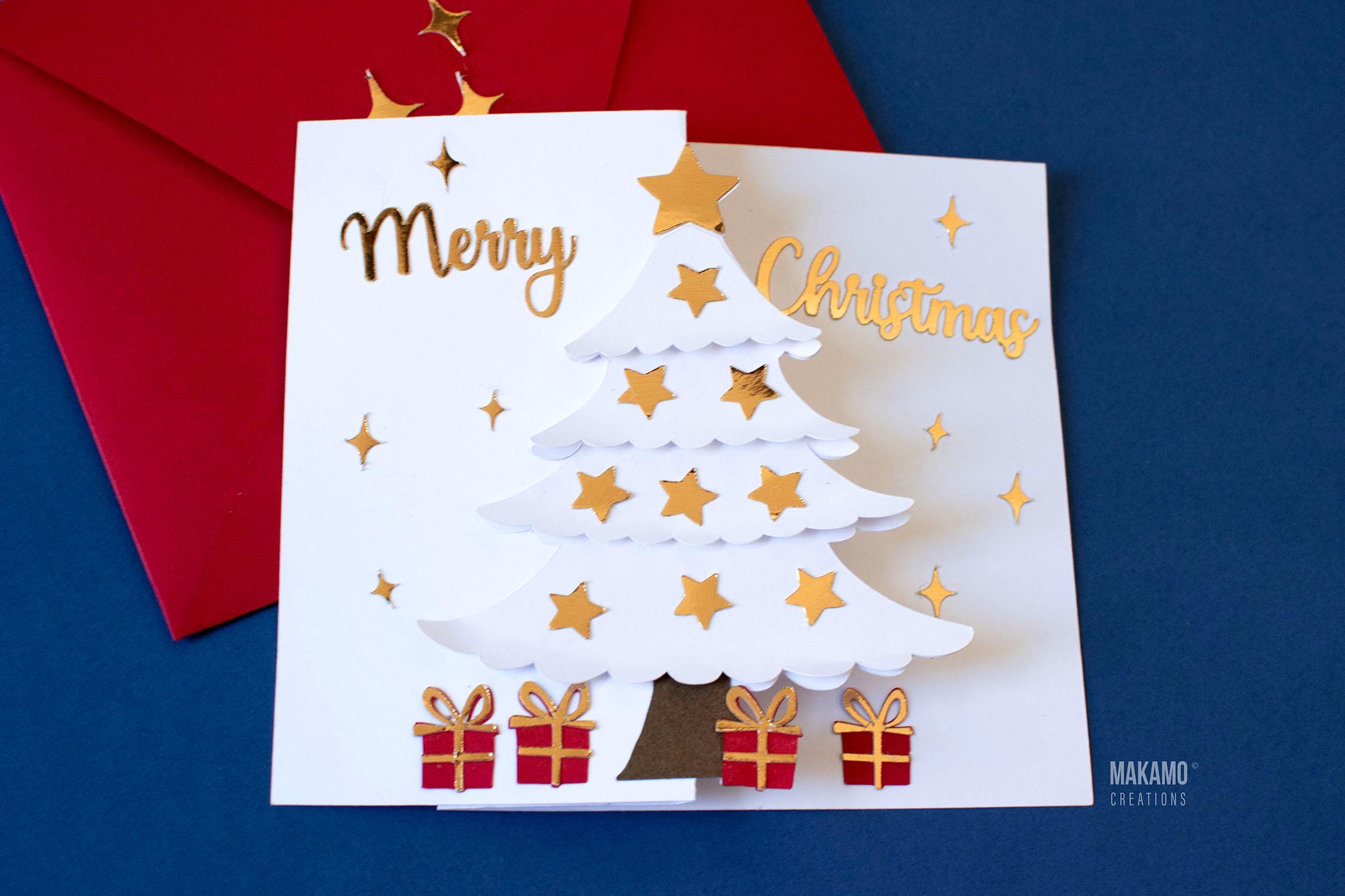 Paper Spiritz Cartes Pop-up De Noël 3D, Faites à La Main