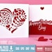 Happy Valentine's day card SVG, Floral Heart Card svg, Anniversary card, Mothers day card, digital download cut files for cricut