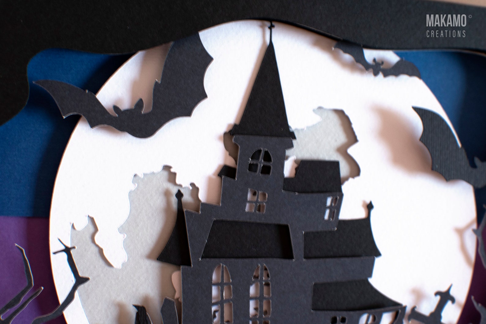 Happy Halloween Haunted House Shadow Box SVG Horror 3D Etsy