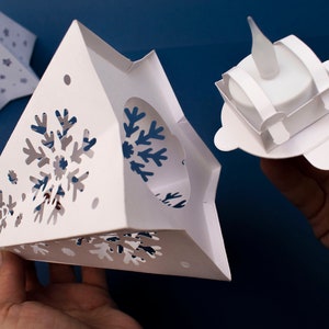 3D Christmas Tree Paper Lantern SVG, DIY Christmas Decor, Cardstock ...