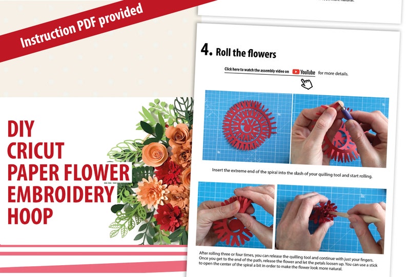 how to make paper flowers, rolled flowers svg