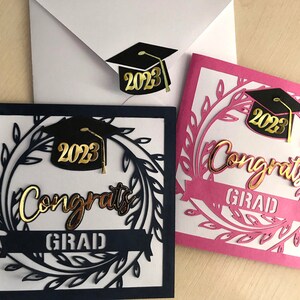 Tarjeta de graduación SVG: Plantilla de tarjeta de felicitación DIY (Descarga digital) imagen 4
