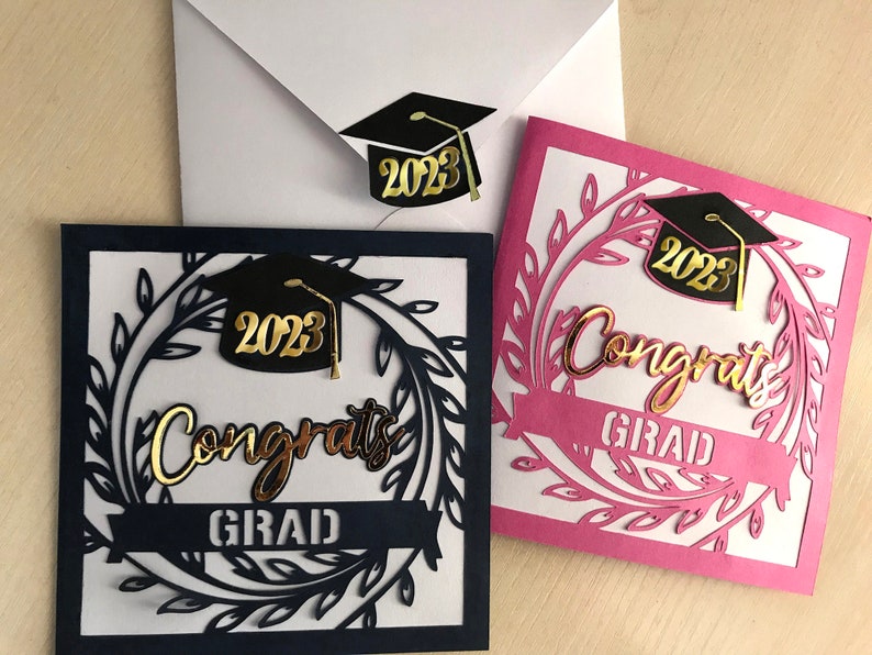 Tarjeta de graduación SVG: Plantilla de tarjeta de felicitación DIY (Descarga digital) imagen 4