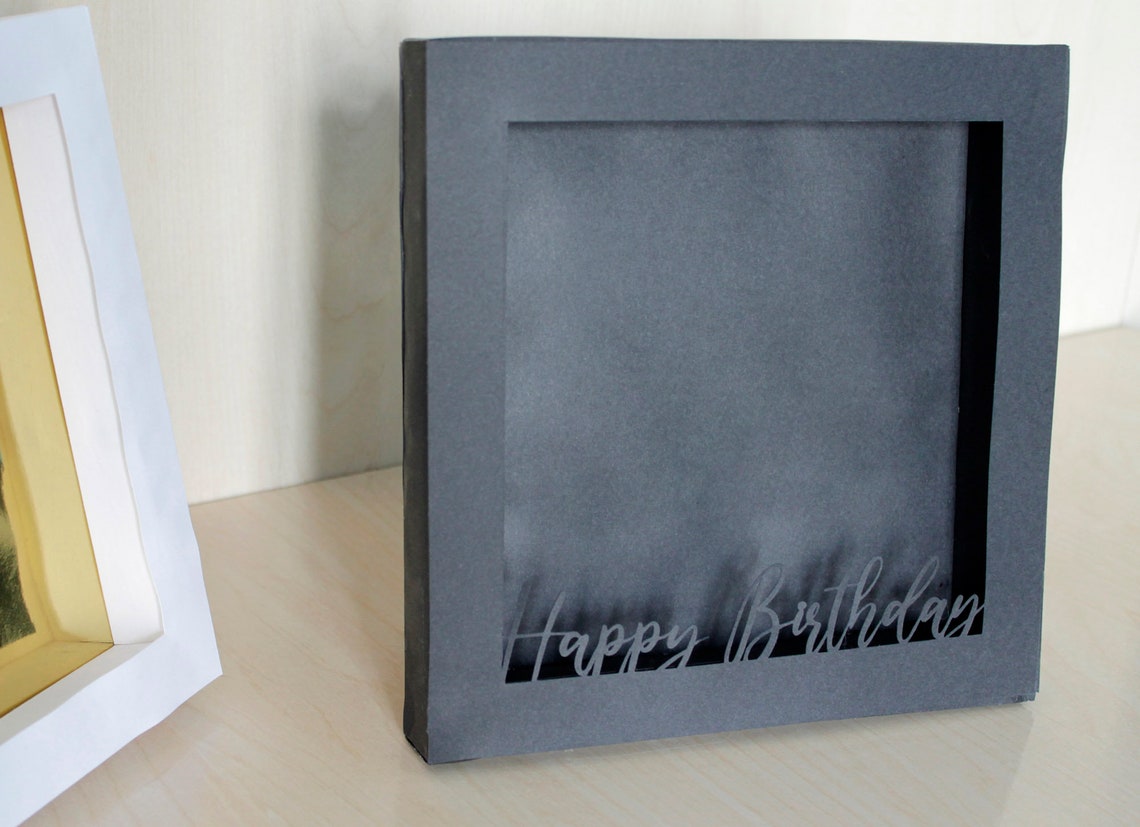 Shadow Box Frame Svg DIY 3D Paper box frame svg 8x8 Paper Etsy