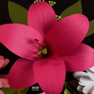 lily paper flower svg