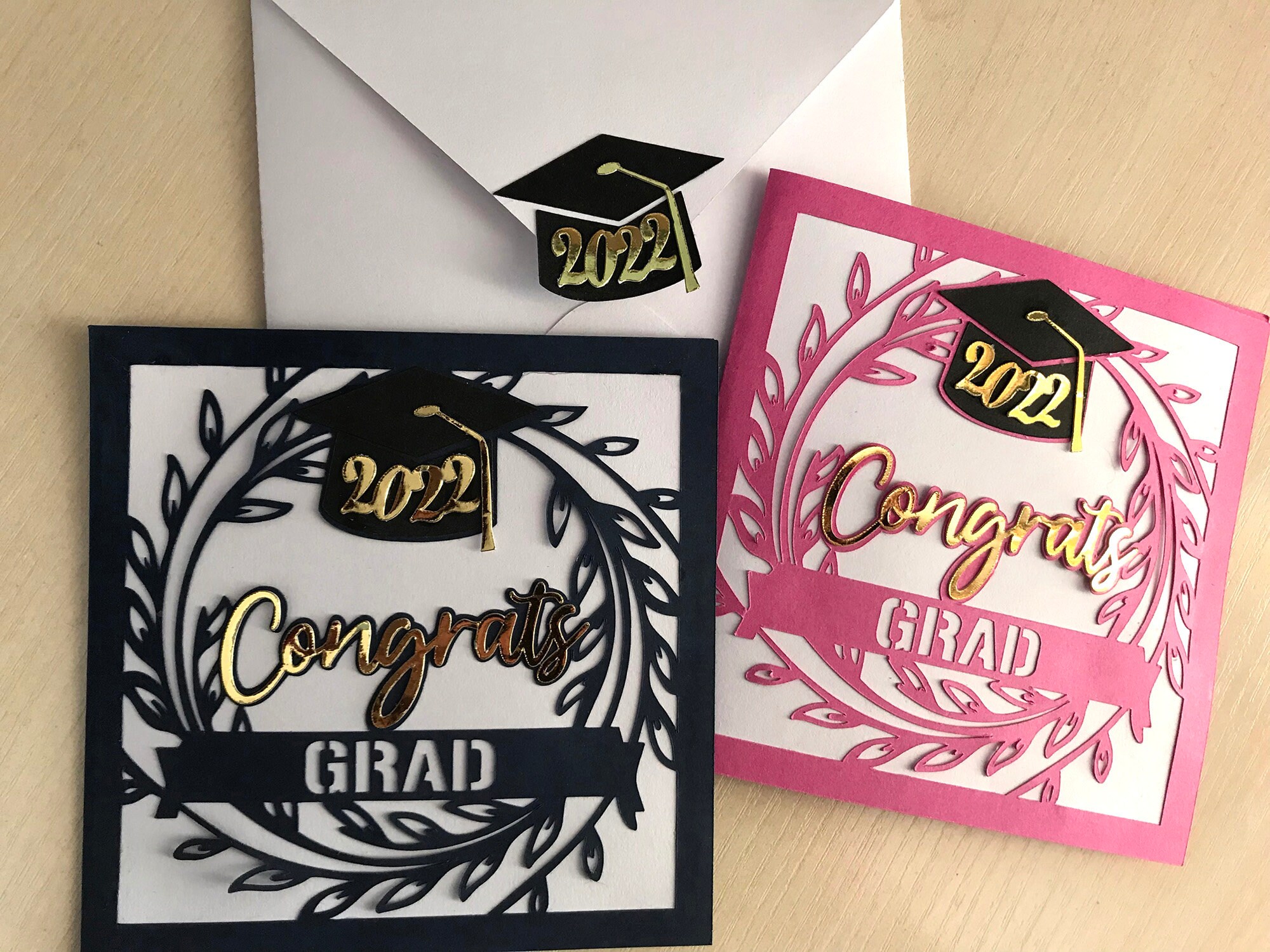 Graduation Card SVG DIY Congrats Card SVG Class of 2022 - Etsy