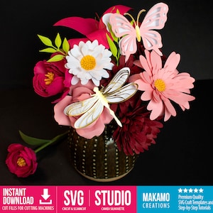 paper flower bouquet svg