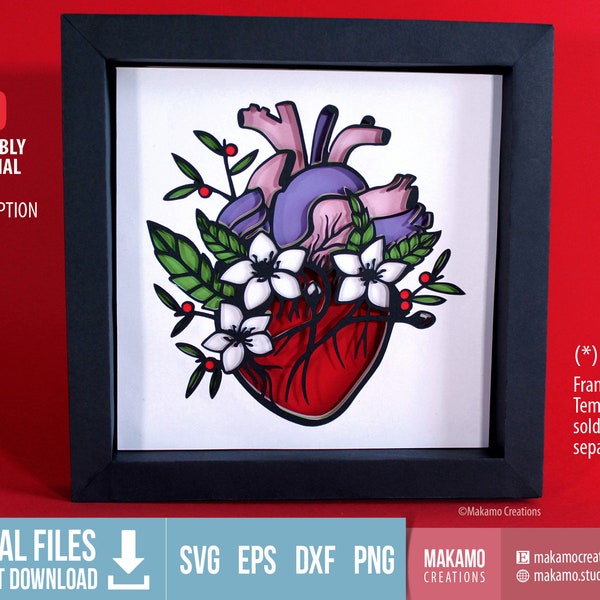Heart Shadow Box Svg, Layered Valentine's Day Shadow Box svg, Shadowbox Cricut Project, Anniversary Gift, Valentines Day Decor Heart Shadow Box Svg, Layered Valentine's Day Shadow Box svg, Shadowbox Cricut Project, Anniversary Gift, Valentines Day Decor