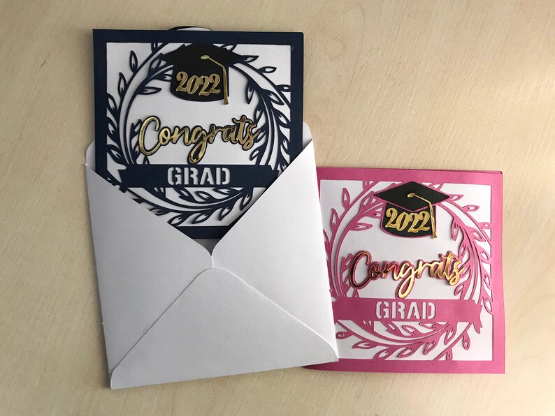 Tarjeta de graduación SVG: Plantilla de tarjeta de felicitación DIY (Descarga digital) imagen 7