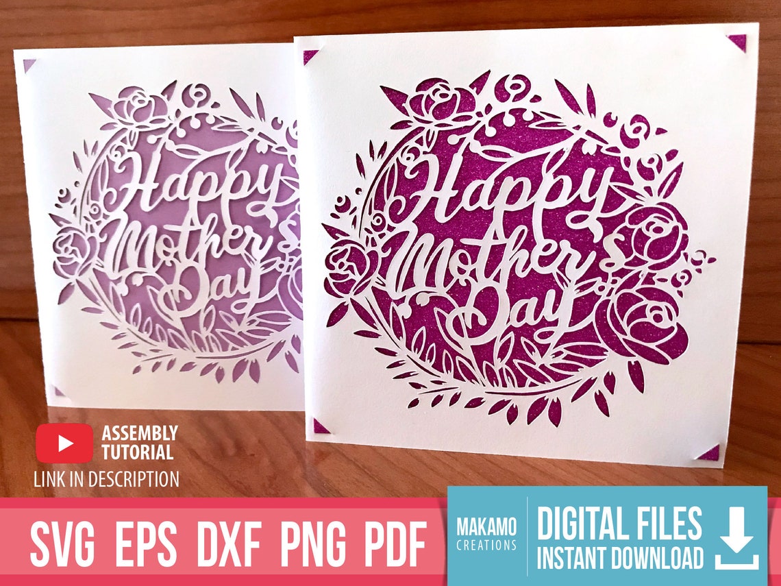 Happy Mother's Day Card Svg cut files for cricut Svg | Etsy