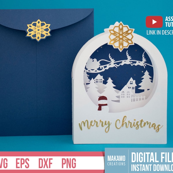 3D Pop Up Tarjeta de Navidad SVG, Tarjeta de Navidad Cricut, Tarjeta de Navidad Pop Up hecha a mano, Tarjeta de Navidad svg, Tarjeta de caja, diy