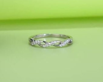 925 Sterling Silver Clear Zircon Rings For Women • Gift for Mom • Gift for her • Anniversary Gift • Christmas Gift • Gift For Wedding