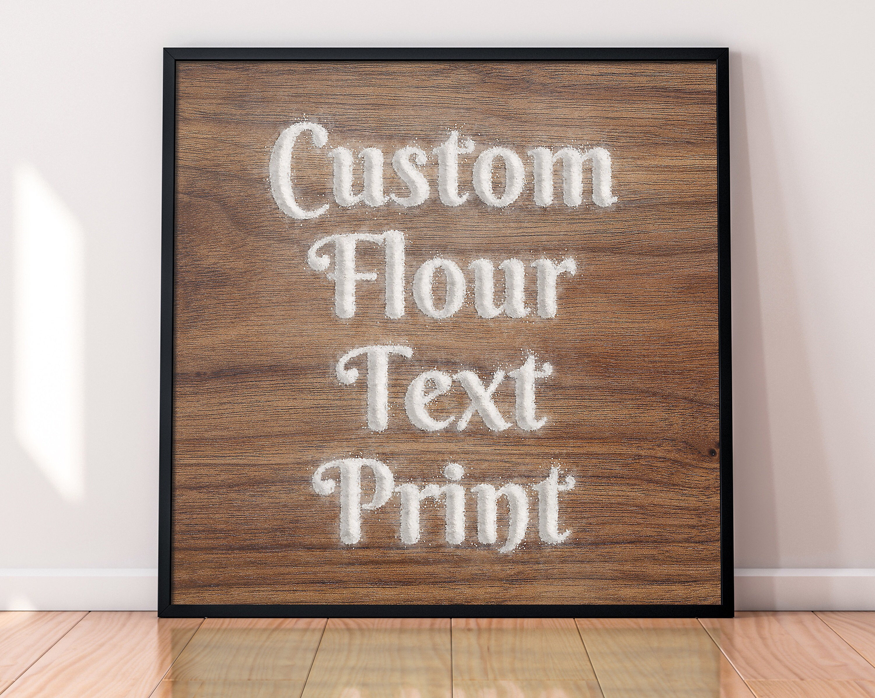 Custom FLOUR Text Design for Print 4 Background Surfaces | Etsy