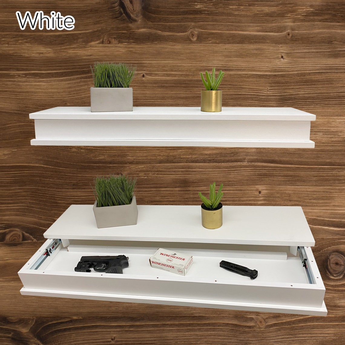 Secret Shelf Floating shelf Hidden storage compartment gun Etsy