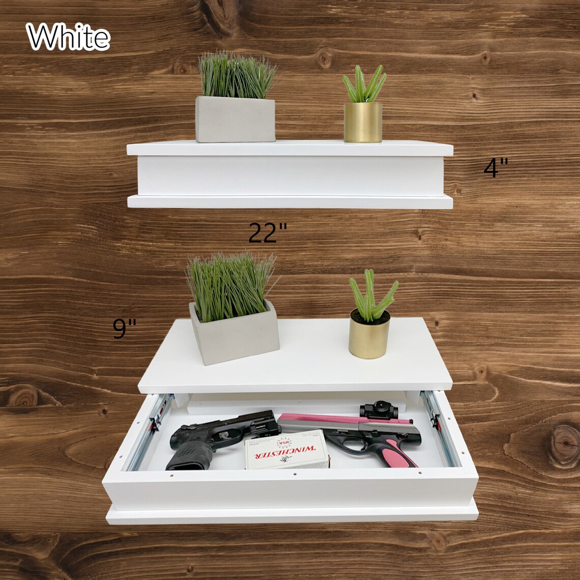 Secret Shelf Floating shelf Hidden storage compartment gun Etsy
