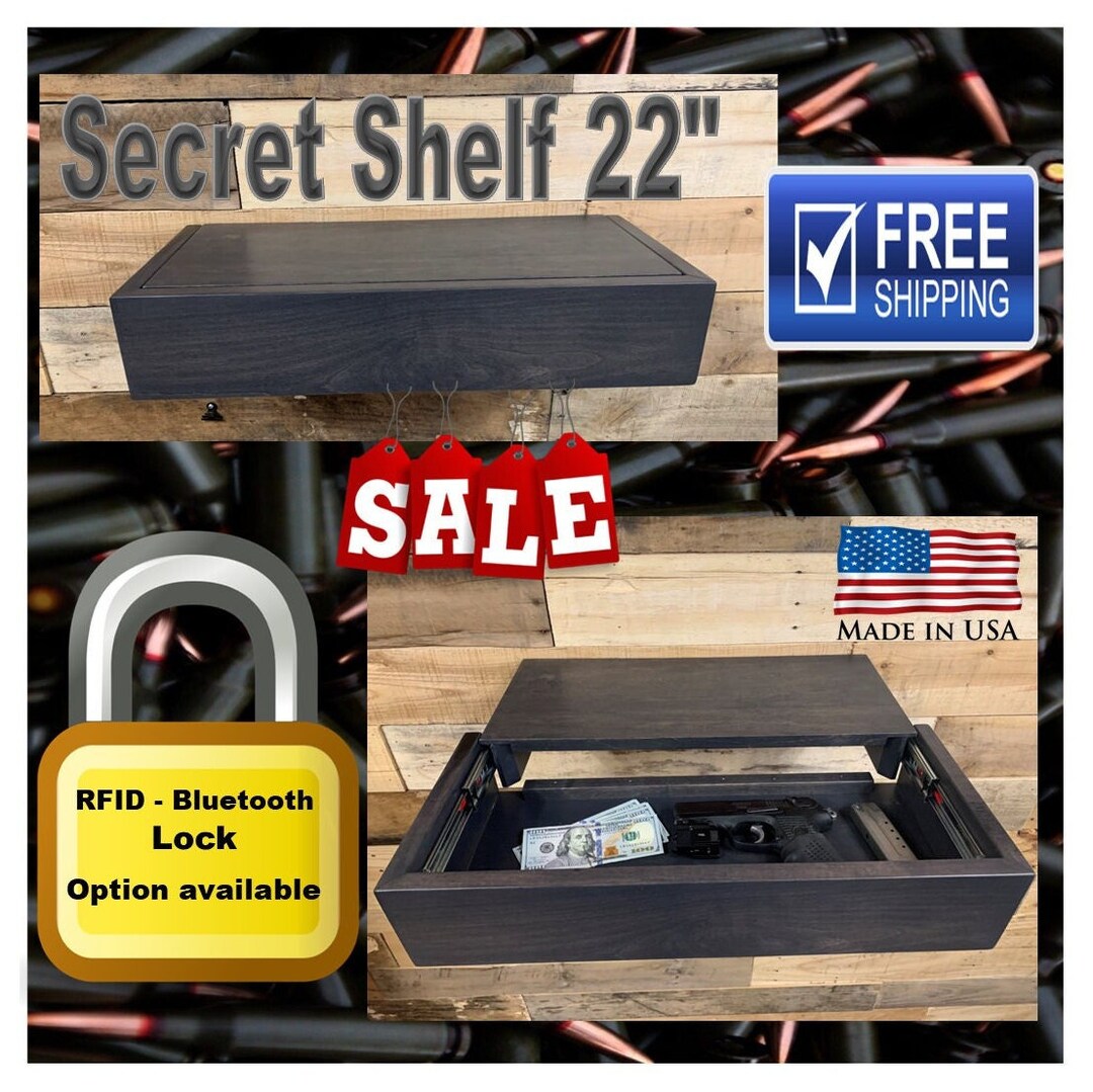 22 Secret Shelf, Hidden Storage , Floating Shelf, Gun Storage Etsy