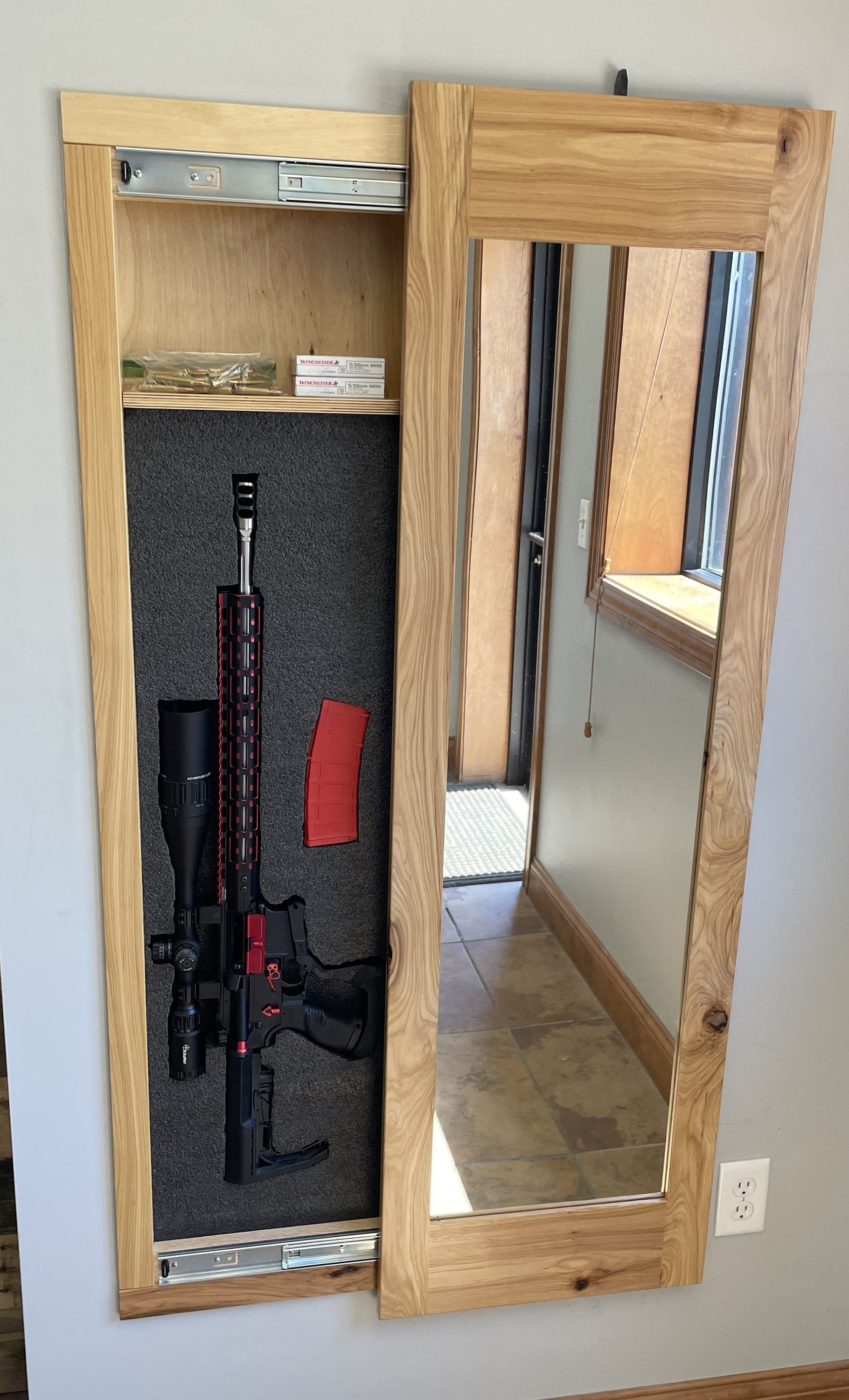 MIRROR SAFE Hidden Storage Mirror Inwall Gun Safe Gun Safe