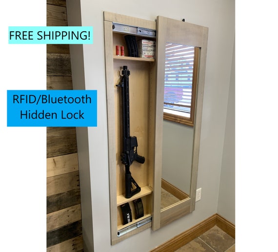 MIRROR SAFE Hidden Storage Mirror, In-wall Gun Safe, Concealment Cabinet  Rifle Pistol Shotgun Money Safe Hidden Safe Jewelry Safe 