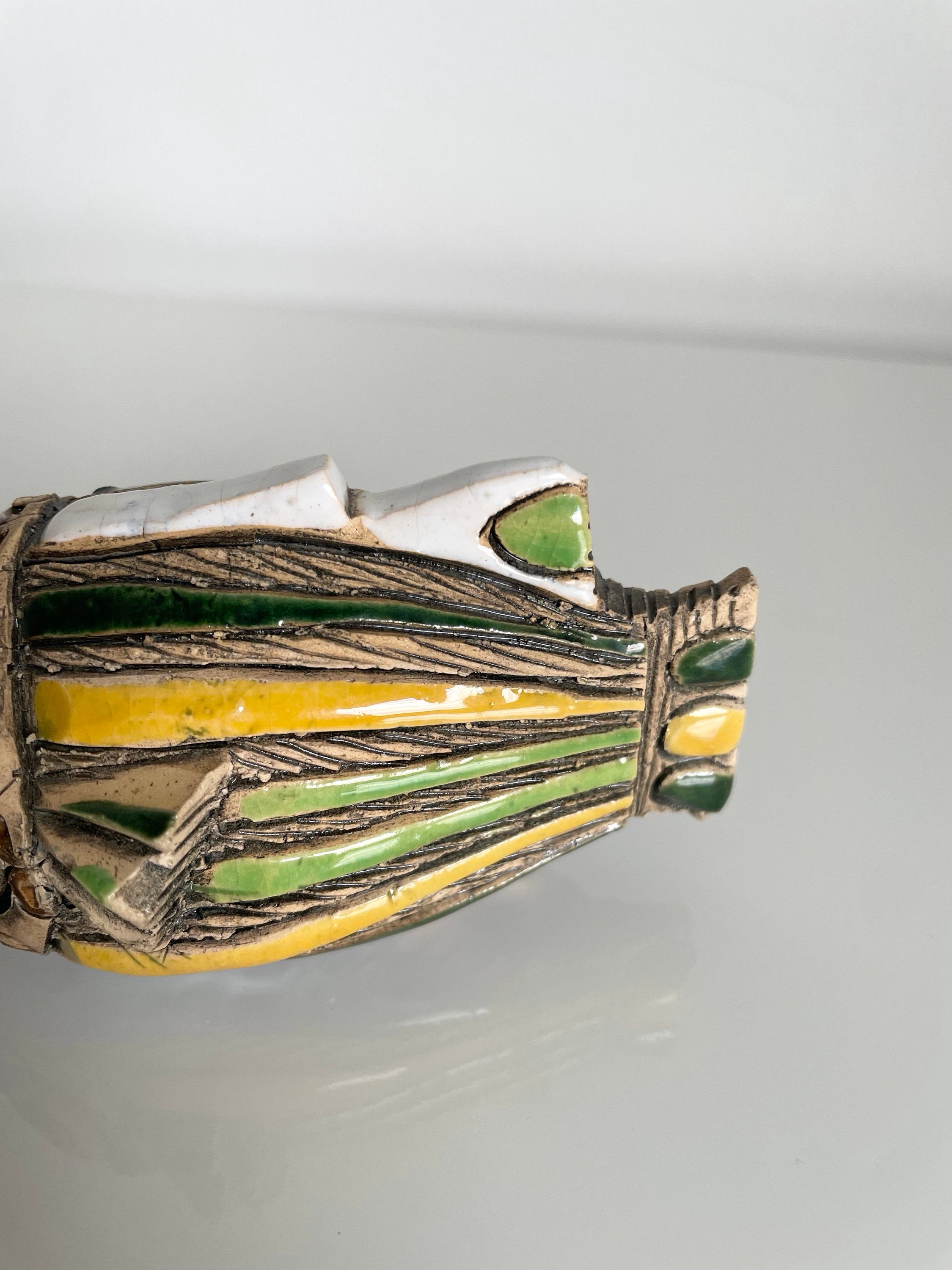 Vintage Fish Ornament,studio Art Pottery Fish Sculpture
