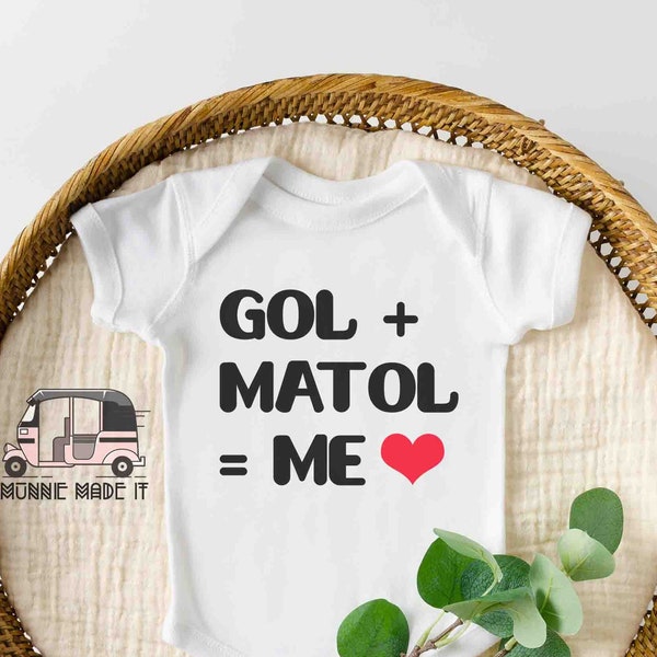 Gol Matol Baby Onesie®  / Toddler Shirt - Desi Baby Shirt - Uncle/ Auntie / Niece / Nephew Baby Onesie® -Hindi / Urdu / Indian Baby Shirt