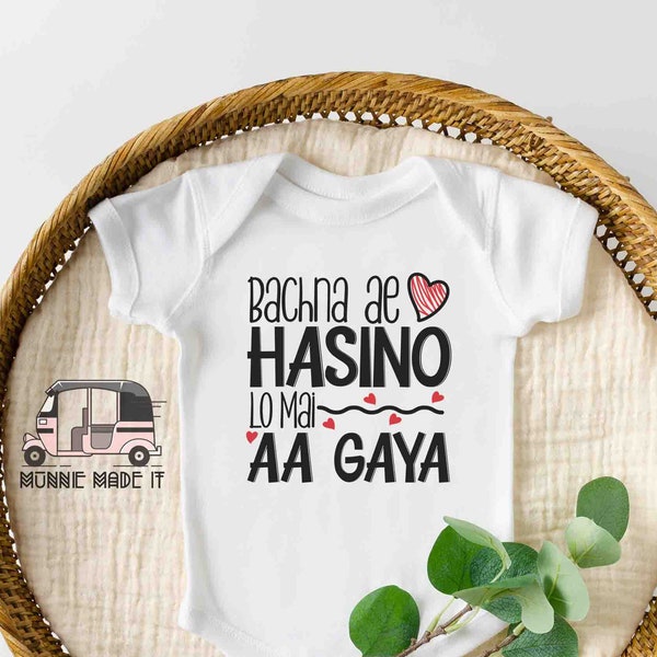 Bachna Ae Haseeno Lo Main Aa Gaya Baby Boy Onesie® / Kleinkind Shirt - Desi Boy Shirt - Neugeborene Baby Onesie® - Ethno / Indianer / Pakistani T-Shirt