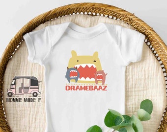 Dramebaaz - Funny Desi Baby Onesie® / Toddler Shirt- Indian / Muslim / Pakistani Onesie® - Desi Baby Clothing - Funny Hindi / Urdu Baby Tee