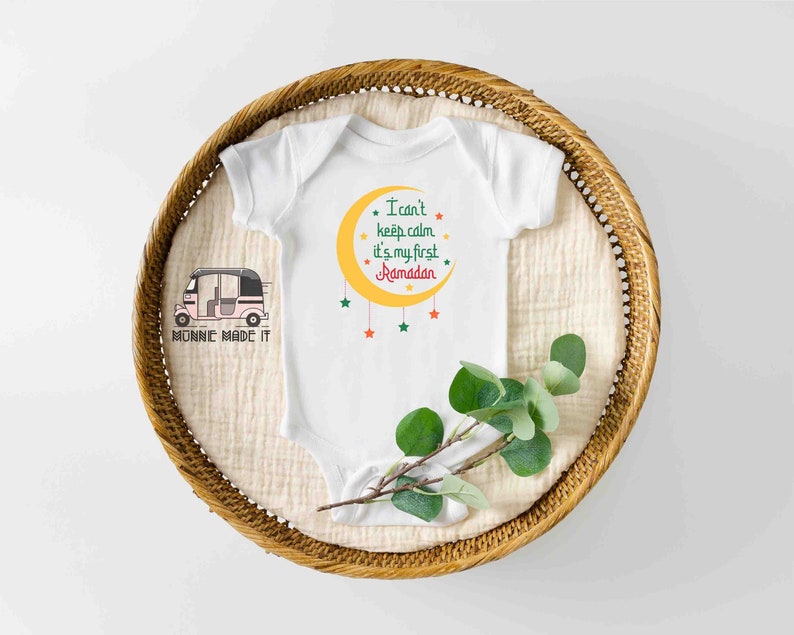 Newborn Baby Gift It/'s My First Ramadan Baby Onesie\u00ae I Can/'t Keep Calm 1st Ramadan Shirt Muslim Baby Onesie\u00ae Muslim Kids Clothing