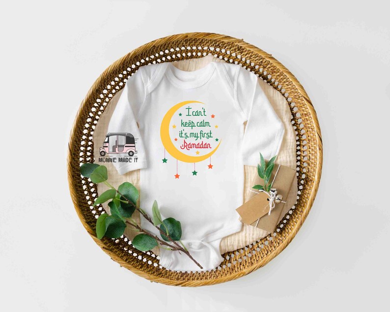Newborn Baby Gift It/'s My First Ramadan Baby Onesie\u00ae I Can/'t Keep Calm 1st Ramadan Shirt Muslim Baby Onesie\u00ae Muslim Kids Clothing