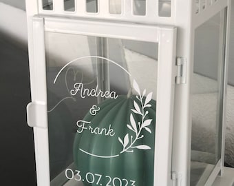 Laterne Hochzeit/Geschenk/auf Wunsch personalisiert